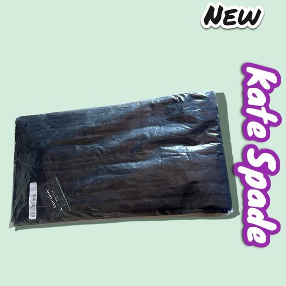 New NWT Kate Spade New York velvet bow knit scarf - Black - Onesize - Picture 2 of 2